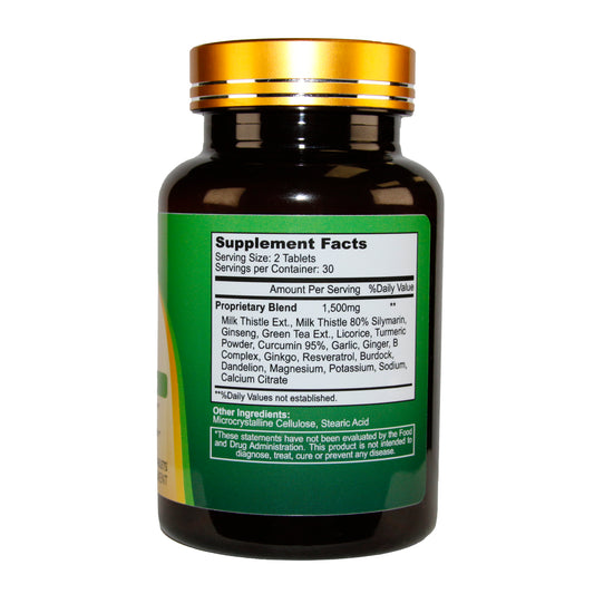 Liver Cleanse Detox Repair Support Liver Function -Milk Thistle 60 Tablets